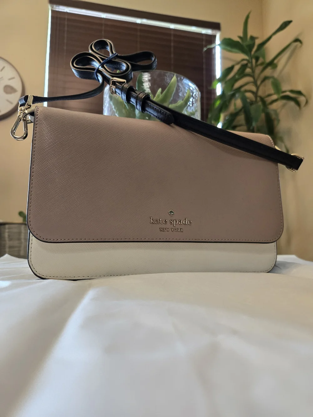 kate spade Two-Tone Crossbody Bag in Blush and Cream